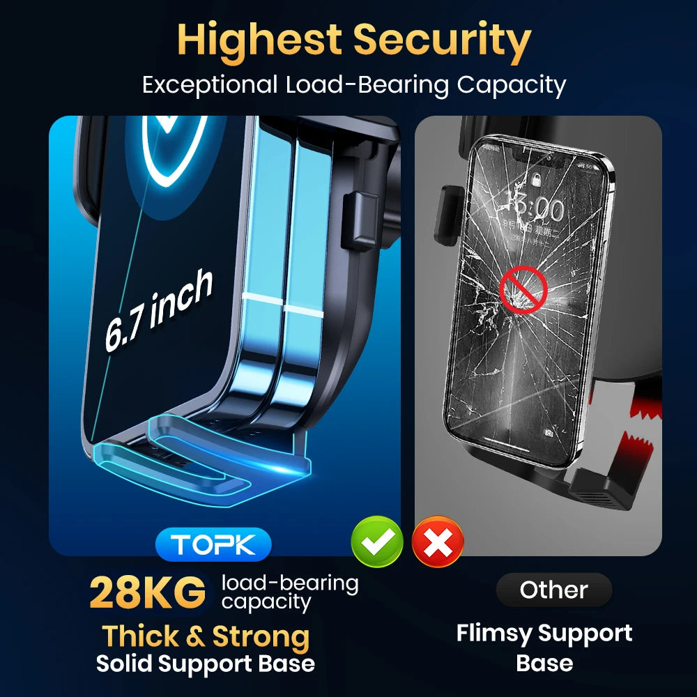 TOPK - SecureFit 360° Car Phone Holder